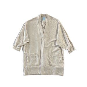 M Fasis Top Womens Beige ¾ sleeve Open Cardigan (Size, pls see picture)